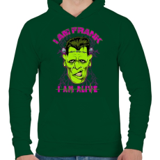 PRINTFASHION Frank - Férfi kapucnis pulóver - Sötétzöld