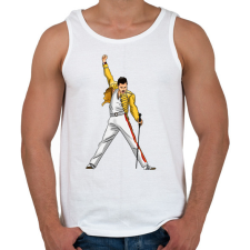 PRINTFASHION Freddie Mercury - Férfi atléta - Fehér atléta, trikó