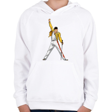 PRINTFASHION Freddie Mercury  - Gyerek kapucnis pulóver - Fehér