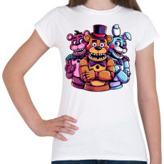PRINTFASHION Freddy Fazbear and friends - Női póló - Fehér