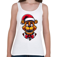 PRINTFASHION Freddy Fazbear Karácsonyi minta - Női atléta - Fehér női trikó