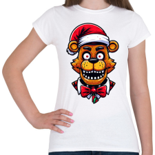 PRINTFASHION Freddy Fazbear Karácsonyi minta - Női póló - Fehér női póló