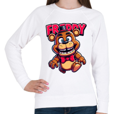 PRINTFASHION Freddy Fazbear - Női pulóver - Fehér női pulóver, kardigán