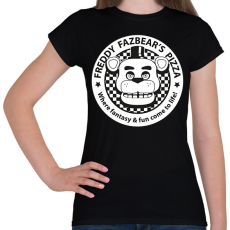 PRINTFASHION Freddy Fazbear's Pizza - Női póló - Fekete