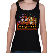 PRINTFASHION Freddy Fazbear's Pizzeria - Női atléta - Fekete női trikó