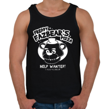 PRINTFASHION Freddy Fazbears pizza2 - Férfi atléta - Fekete atléta, trikó