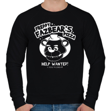PRINTFASHION Freddy Fazbears pizza2 - Férfi pulóver - Fekete