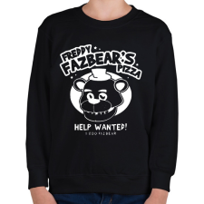 PRINTFASHION Freddy Fazbears pizza2 - Gyerek pulóver - Fekete gyerek pulóver, kardigán