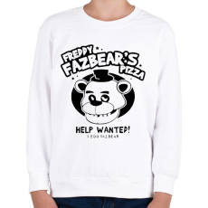PRINTFASHION Freddy Fazbears pizza - Gyerek pulóver - Fehér
