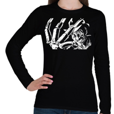 PRINTFASHION Freddy Krueger 2 - Női hosszú ujjú póló - Fekete
