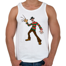 PRINTFASHION Freddy_Krueger_ - Férfi atléta - Fehér atléta, trikó