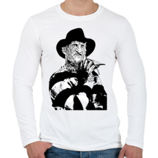 PRINTFASHION Freddy_Krueger - Férfi hosszú ujjú póló - Fehér