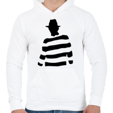 PRINTFASHION Freddy_Krueger_ - Férfi kapucnis pulóver - Fehér