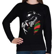 PRINTFASHION Freddy Krueger - Női pulóver - Fekete női pulóver, kardigán