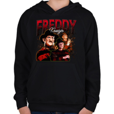 PRINTFASHION Freddy Kruger - Gyerek kapucnis pulóver - Fekete