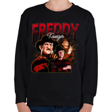 PRINTFASHION Freddy Kruger - Gyerek pulóver - Fekete