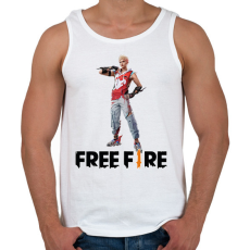 PRINTFASHION Free fire ignis - Férfi atléta - Fehér