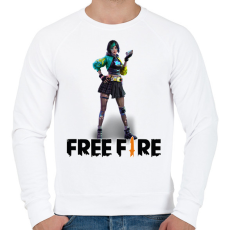 PRINTFASHION free fire steffie - Férfi pulóver - Fehér