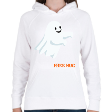 PRINTFASHION Free hug... - Női kapucnis pulóver - Fehér női pulóver, kardigán