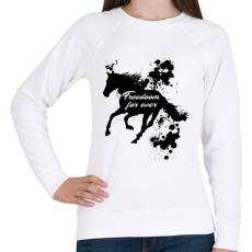 PRINTFASHION freedom for ever - Női pulóver - Fehér