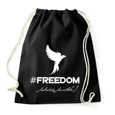 PRINTFASHION #freedoom fehér - Sportzsák, Tornazsák - Fekete tornazsák