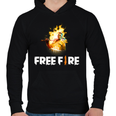 PRINTFASHION freefire1 - Férfi kapucnis pulóver - Fekete