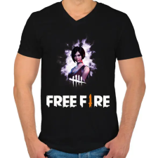 PRINTFASHION freefire2 - Férfi V-nyakú póló - Fekete férfi póló