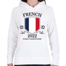 PRINTFASHION French 2022 - Női kapucnis pulóver - Fehér női pulóver, kardigán