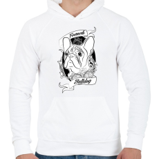 PRINTFASHION french bulldog - Férfi kapucnis pulóver - Fehér