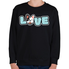 PRINTFASHION French Bulldog - Gyerek pulóver - Fekete gyerek pulóver, kardigán