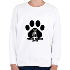 PRINTFASHION French Bulldog Lover - Gyerek pulóver - Fehér