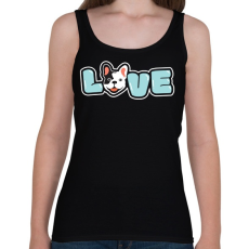 PRINTFASHION French Bulldog - Női atléta - Fekete