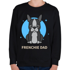 PRINTFASHION Frenchie Dad - Gyerek pulóver - Fekete