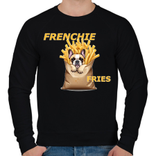 PRINTFASHION FRENCHIE FRIES - Férfi pulóver - Fekete férfi pulóver, kardigán