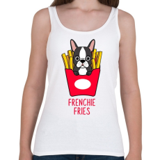 PRINTFASHION Frenchie Fries  - Női atléta - Fehér