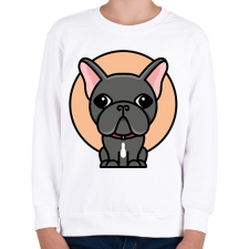PRINTFASHION Frenchie - Gyerek pulóver - Fehér gyerek pulóver, kardigán