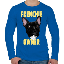 PRINTFASHION FRENCHIE OWNER 2 - Férfi hosszú ujjú póló - Királykék férfi póló