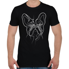 PRINTFASHION FrenchLineWhite - Férfi póló - Fekete