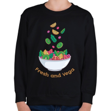 PRINTFASHION Fresh and Vega - Gyerek pulóver - Fekete gyerek pulóver, kardigán