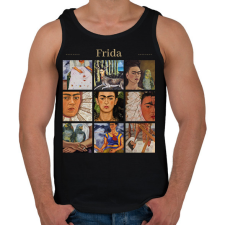 PRINTFASHION Frida - részletek - Férfi atléta - Fekete atléta, trikó