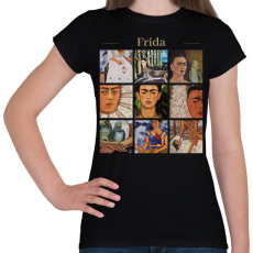 PRINTFASHION Frida - részletek - Női póló - Fekete