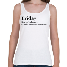 PRINTFASHION Friday - főnév - Női atléta - Fehér női trikó