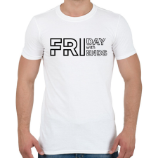 PRINTFASHION Friday with Friends - Black - Férfi póló - Fehér férfi póló