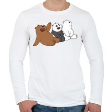 PRINTFASHION Friend Bears 2 - Férfi hosszú ujjú póló - Fehér