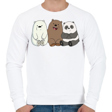 PRINTFASHION Friend Bears - Férfi pulóver - Fehér férfi pulóver, kardigán
