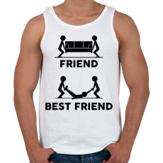 PRINTFASHION Friend - Best friend - Férfi atléta - Fehér
