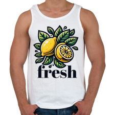 PRINTFASHION Friss citrom - Férfi atléta - Fehér atléta, trikó