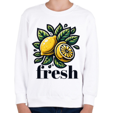 PRINTFASHION Friss citrom - Gyerek pulóver - Fehér gyerek pulóver, kardigán