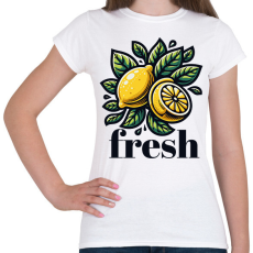 PRINTFASHION Friss citrom - Női póló - Fehér