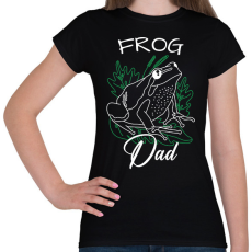 PRINTFASHION Frog Dad - Női póló - Fekete